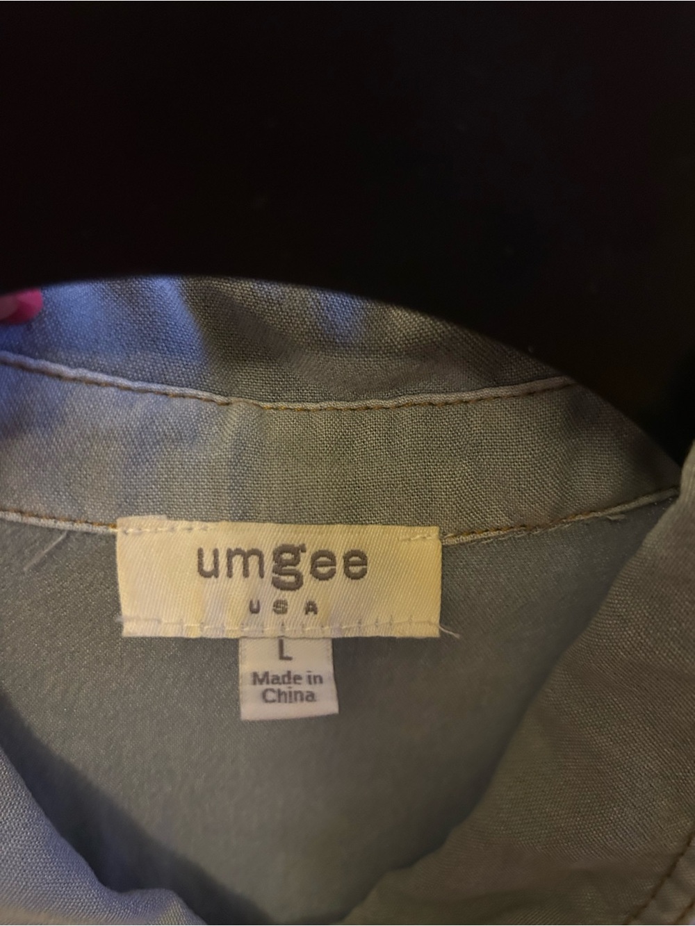 Umgee Light Blue High-Low Chambray Shirt Dress - Picture 4 of 4